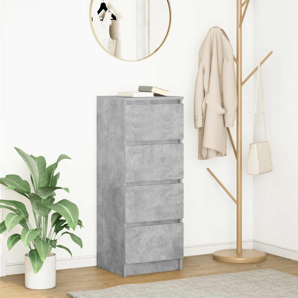 Komoda Dymový Dub 37,5X35X99 Cm Spracované Drevo