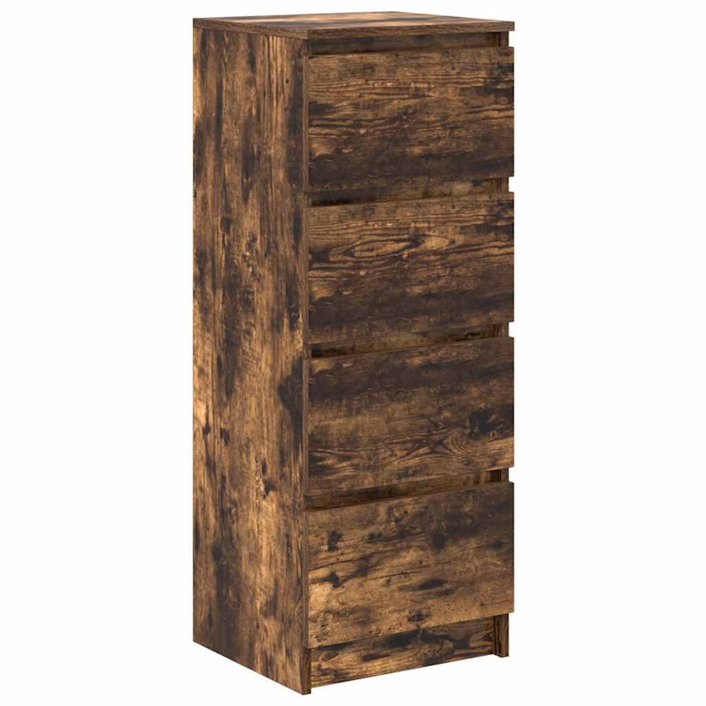 Komoda Dymový Dub 37,5X35X99 Cm Spracované Drevo