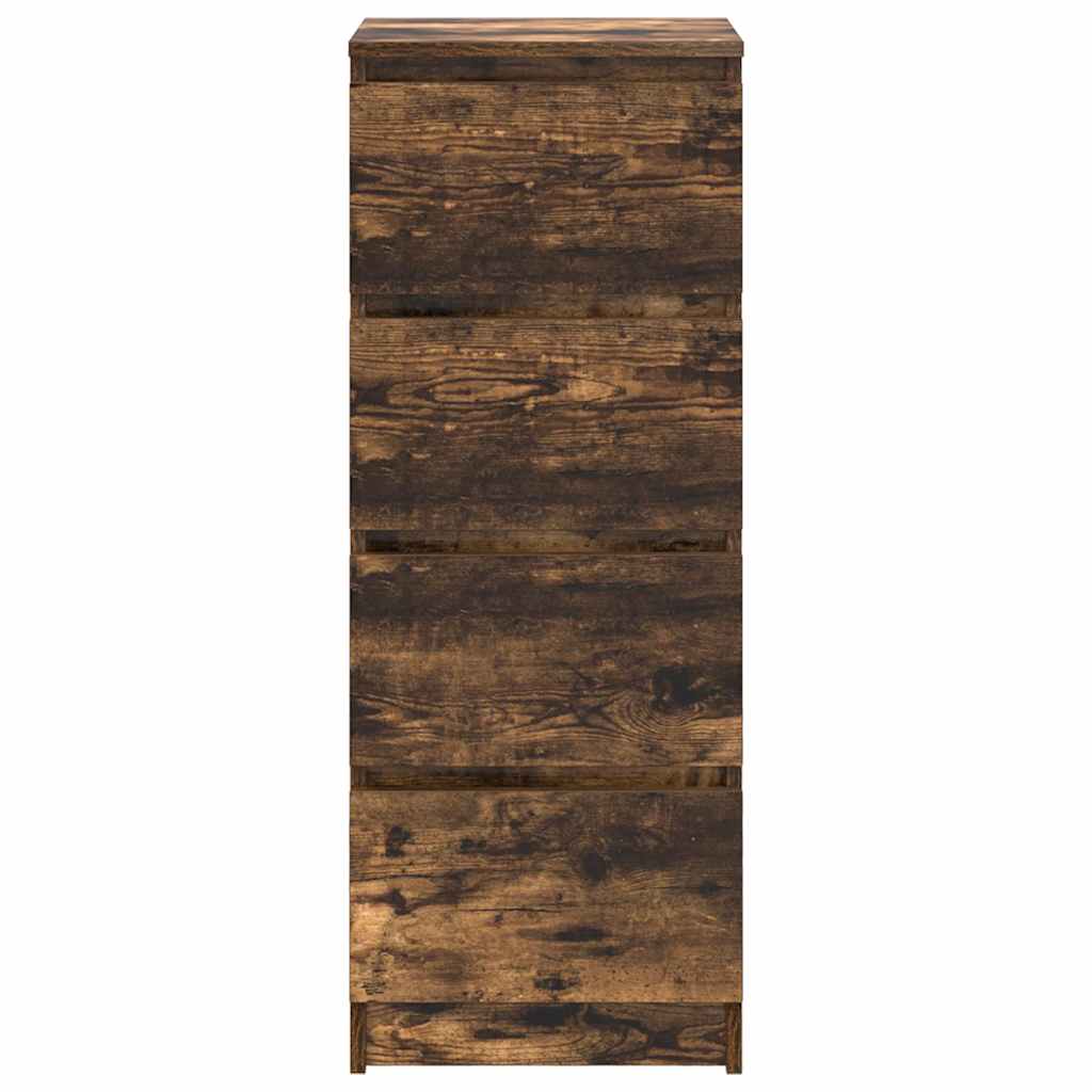 Komoda Dymový Dub 37,5X35X99 Cm Spracované Drevo