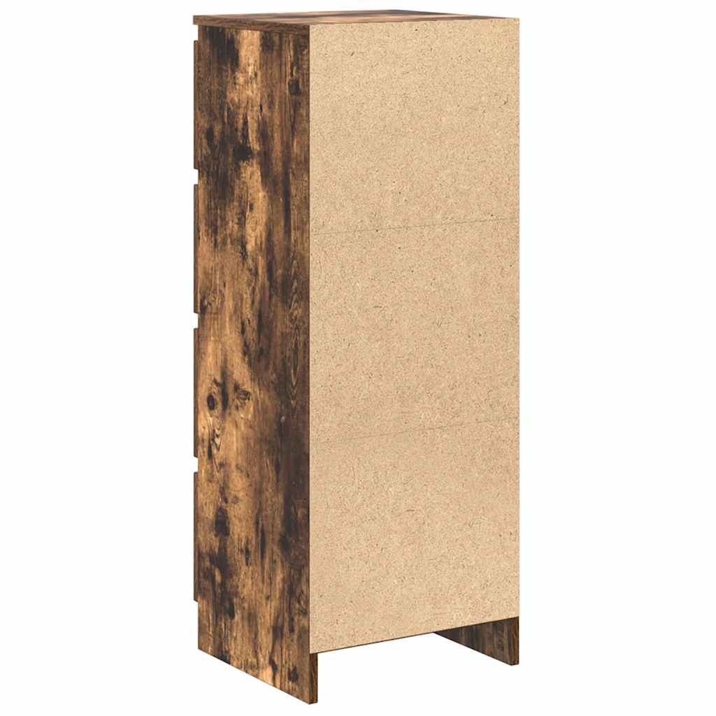 Komoda Dymový Dub 37,5X35X99 Cm Spracované Drevo